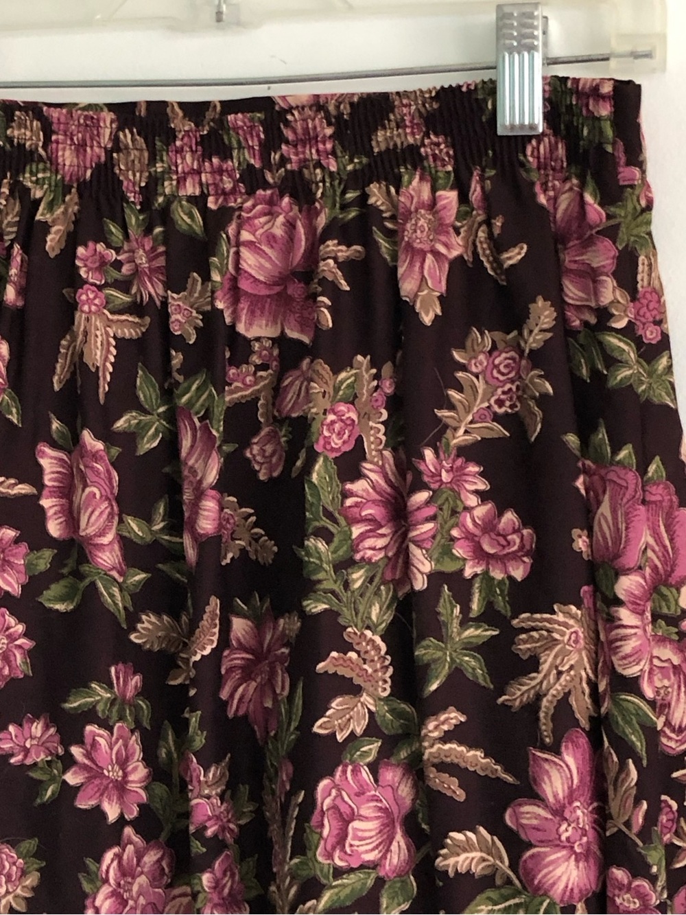80s Cottagecore Vintage Eaton Petites Floral Flowy Maxi Wrap Skirt Prairie - Picture 13 of 15